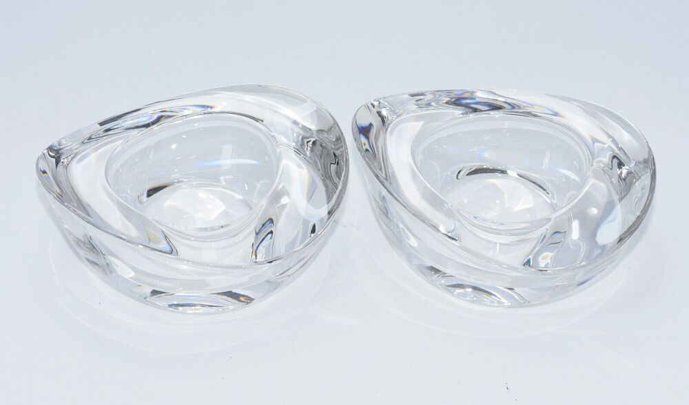 NAMBE Art Glass Crystal Twist Votive Candle Holder Set #5131